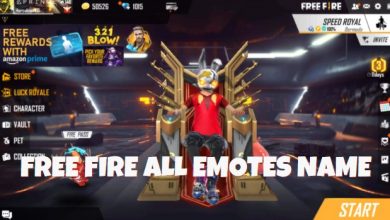 Free Fire All Emotes Name