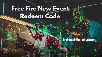 Free Fire New Event Redeem Code- FF reward Code Today