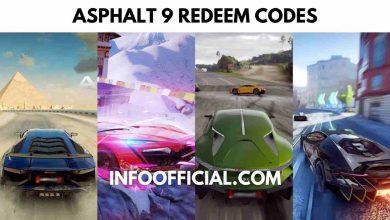 Asphalt 9 Redeem Codes