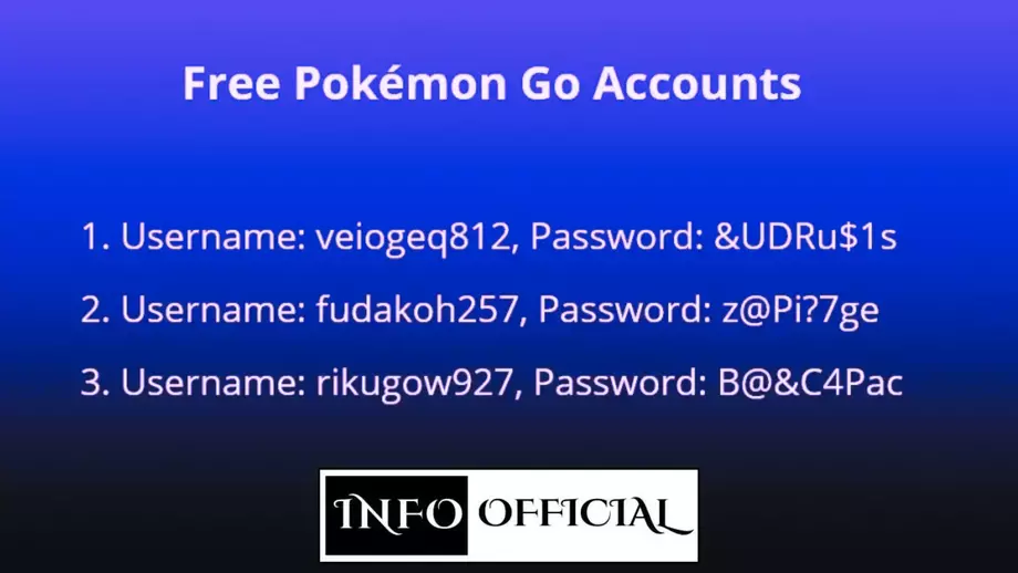 Free Pokemon GO Accounts 